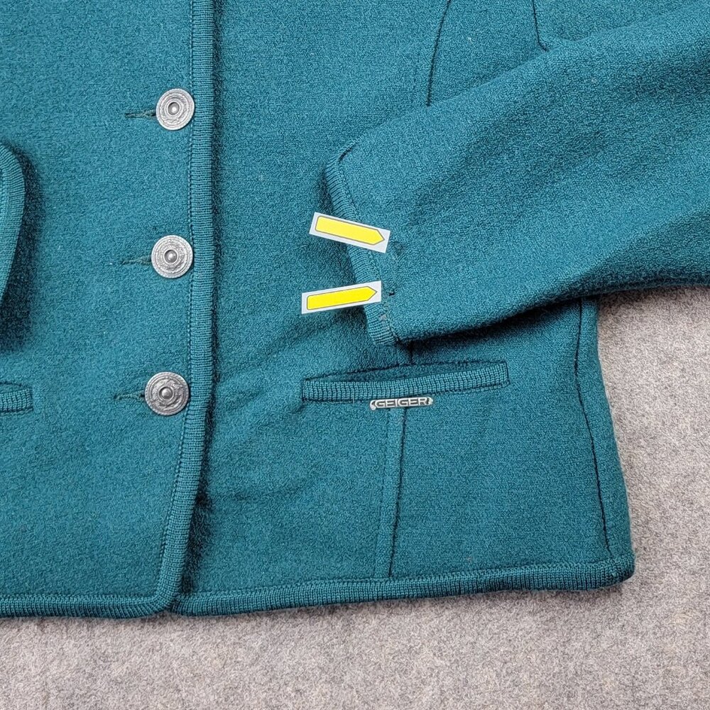 Geiger Collection Teal Wool Button Front Jacket W… - image 8